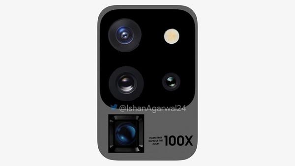 Cụm camera trên Galaxy S11 có khả năng zoom 100X