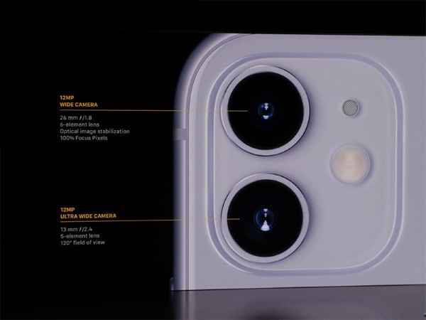 Hệ thống camera kép chất lượng cao trên iPhone 11.